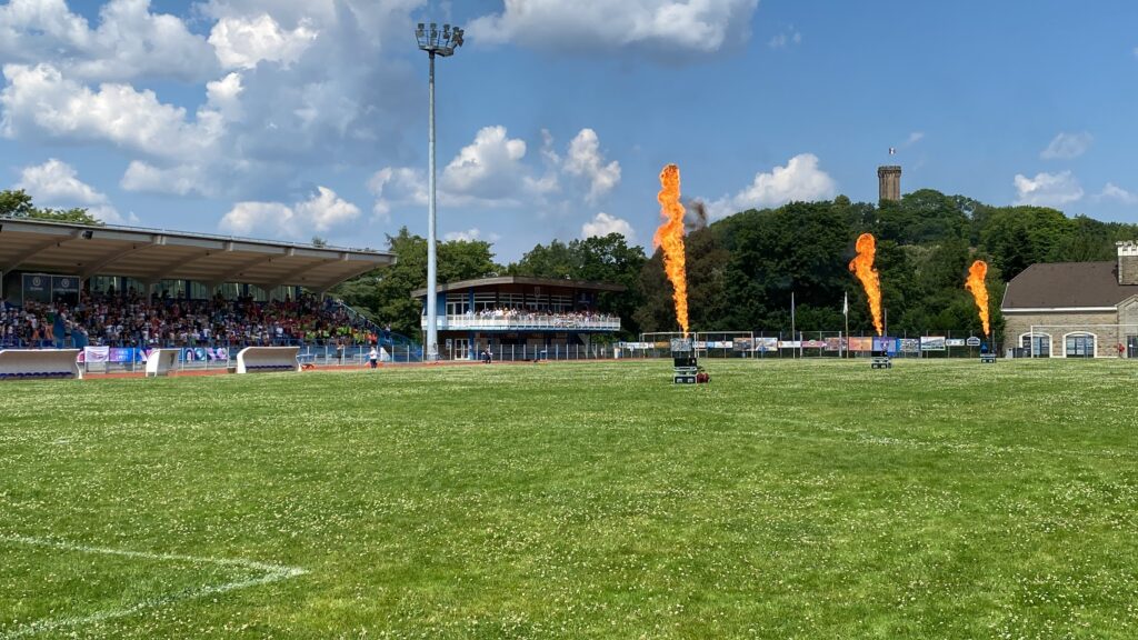 sonorisation événement sportif et pyrotechnie