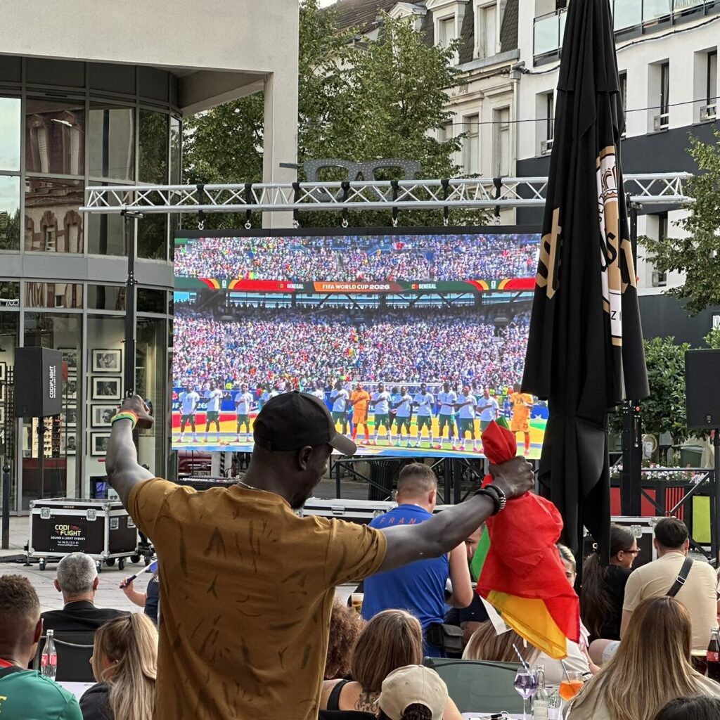 écrans géants LED pour la diffusion de matchs de foot